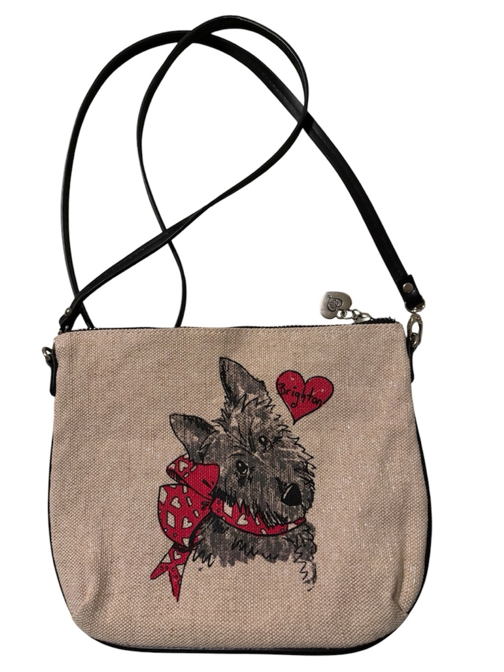 Brighton Scottie canvas crossbody - Like New - Picture 2 of 6